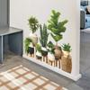 Artificial Green Plant Potted Wall Sticker Waterproof Eco Friendly PVC Removable Self Adhesive Decor For Living Room Entrance Wall