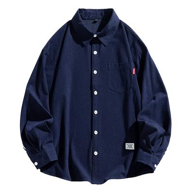 Large Size Shirt, Loose and Fashionable Long Sleeved Shirt, Men's Corduroy