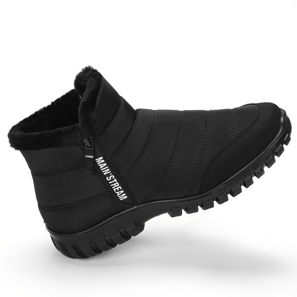 Men's casual sports shoes, fleece and thickened waterproof soft-soled lightweight casual snow boots