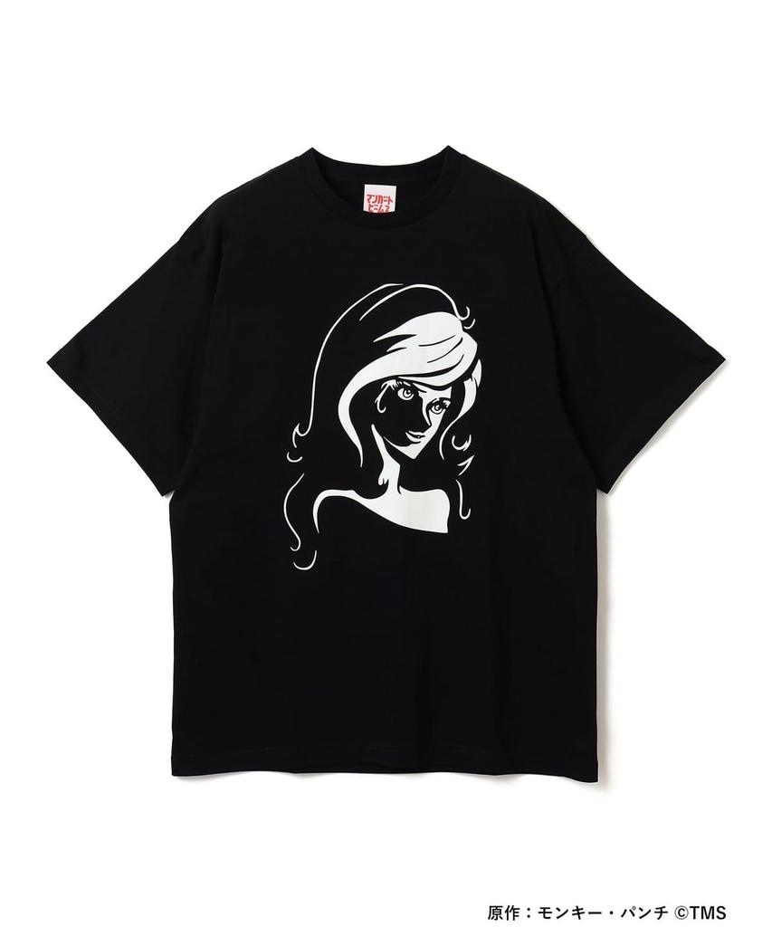 BEAMS MANGART Lupin III Silhouette T-Shirt Black Anime Japan Streetwear