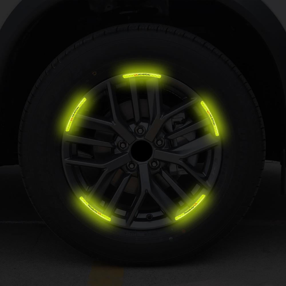 5/10/20pcs Reflective Car Wheel Rim Stickers Tape Strips Auto Decoration For KIA Rio Ceed Sportage Cerato Sorento Picanto Optima kdtn80