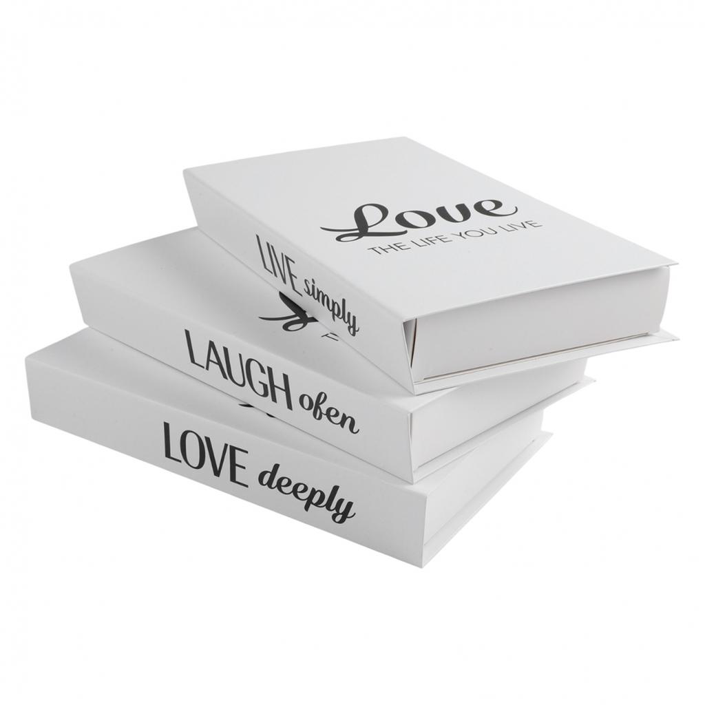 Rustic Stacking Display Books 3 Piece Set for Home and Office Decoration