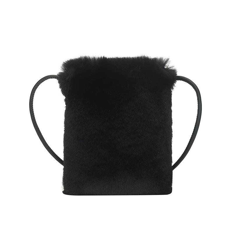Herbst- und Winter-Modetrend-Tasche Damen neue Plüsch kleine quadratische Tasche hochwertig vielseitig lässige Umhängetasche