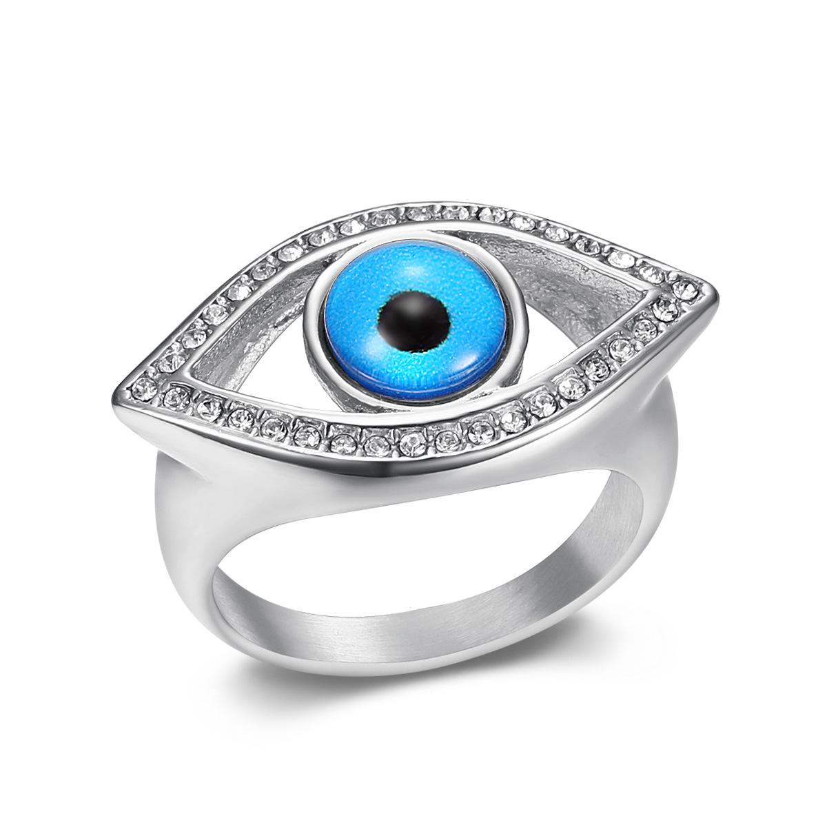 

Позолоченное мужское кольцо Blue Angel s Eye с бриллиантами 7