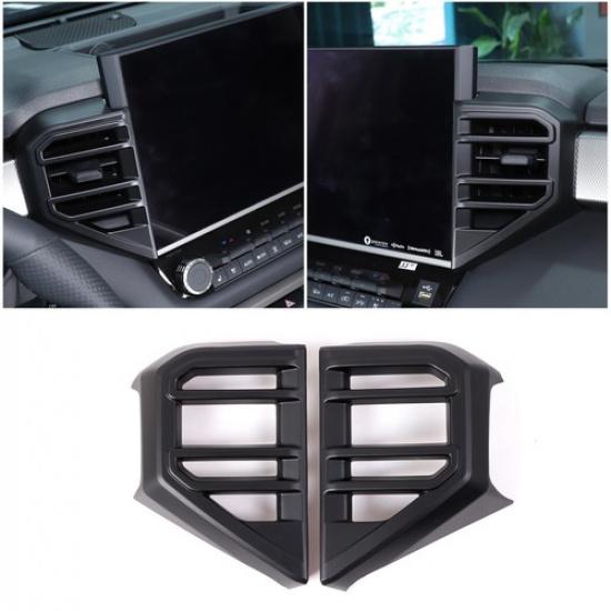 Matt Black Center Console Air Condition Outlet Vent Trim For Toyota Tundra 22-23