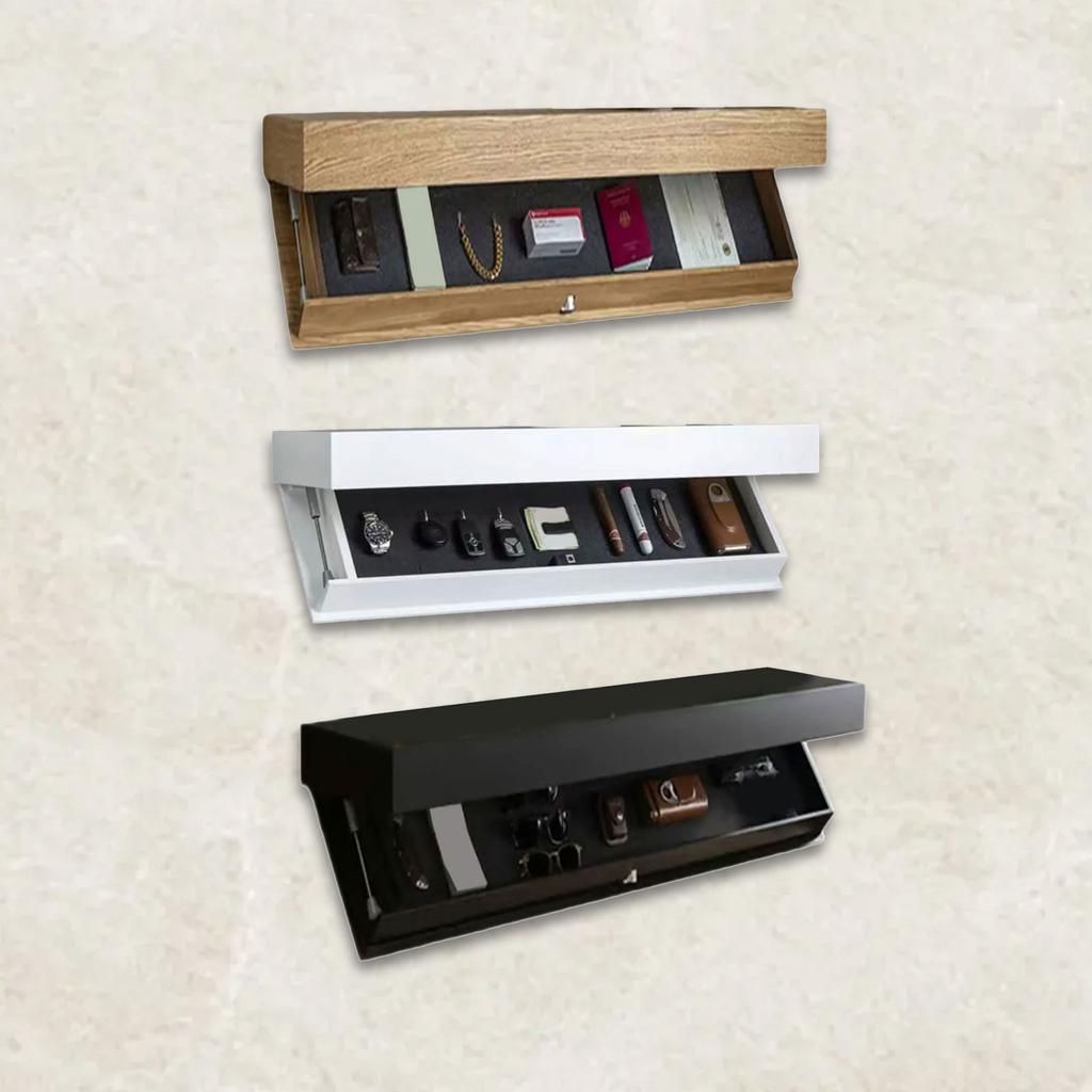 Cutie de depozitare cu compartiment secret pentru obiecte de valoare și intimitate, dulap de vinuri montat pe perete, raft plutitor, mobilier ascuns