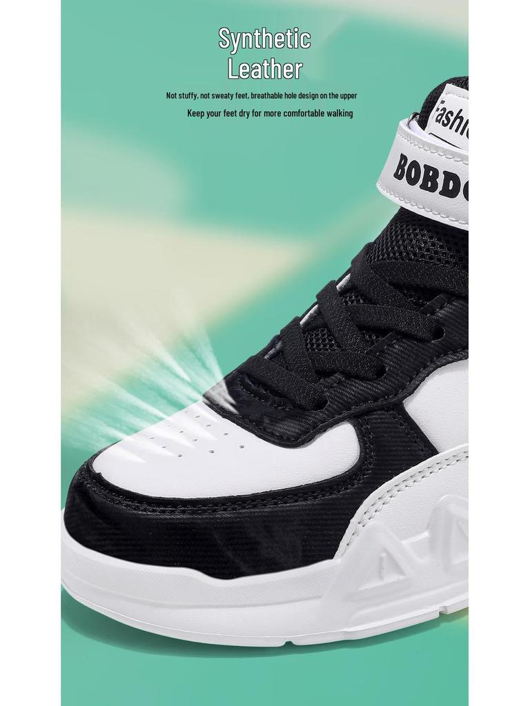 Scarpe da Skate Impermeabili in Pelle High-Top per Bambini Bobodou - Collezione Autunno 2025 per Ragazzi