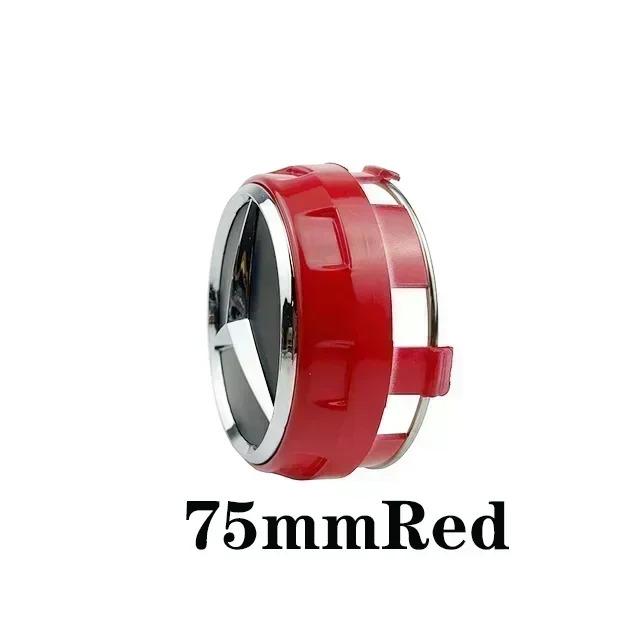 FA014pcs 75mm Black Red Raised Car Styling Wheel Center Cap Hub Covers Badge Car Accessories For Mercedes Benz AMG A0004000900