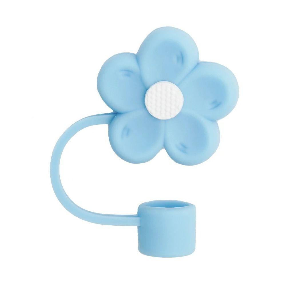 Flower Shape Silicone Straw Covers Soft Straw Cover Cap Straw Tips Cover  for Tumblers