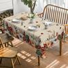 Horaldaily Fall Tablecloth 60×84 Inch Rectangular, Flower Autumn Harvest Pumpkin Washable Seasonal Table Cover for Party Picnic Dinner Decor