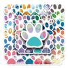 50 Original Dog Paw Print Waterproof Stickers for DIY Phone Cases, Milk Tea Cups, Notebooks – Cute for Kids