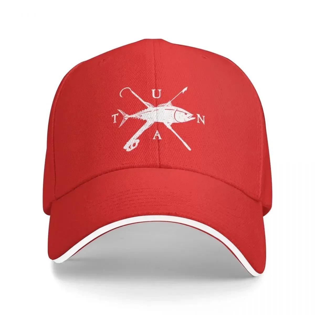 Логотип для рыбалки на тунца Гарпун и багор Рыбаки Потертая бейсболка Кепка от солнца Шляпа в стиле аниме Регби Мужская Женская