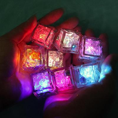 Waterproof Led Ice Cubes Multi Color Flashing Glow In The Dark Light Up For Bar Club Drinking Party Decoration