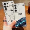 Travel Map Pattern Phone Case For Samsung Galaxy A57 A37 A17 A56 A16 A55 A36 A26 A15 A35 A54 A53 5G Clear Shockproof Soft Cover