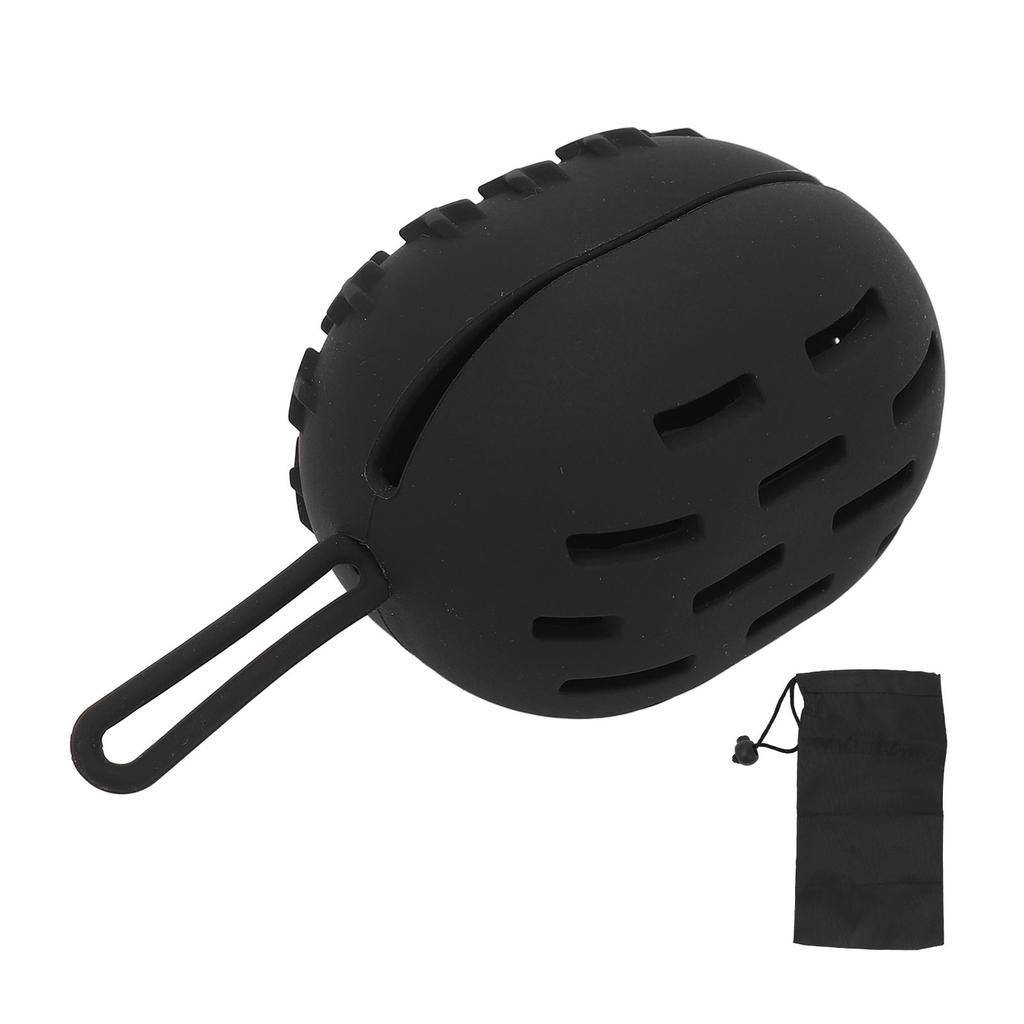 Makeup Sponge Case Breathable Soft Portable Silicone Makeup Blender Holder for Home Travel Black