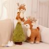 Xmas Plushie Tree Cute Stuffed Christmas Elk Reindeer Plush Deer Toy Pine Ring Bell Ginger Bread Chocolate House Bell