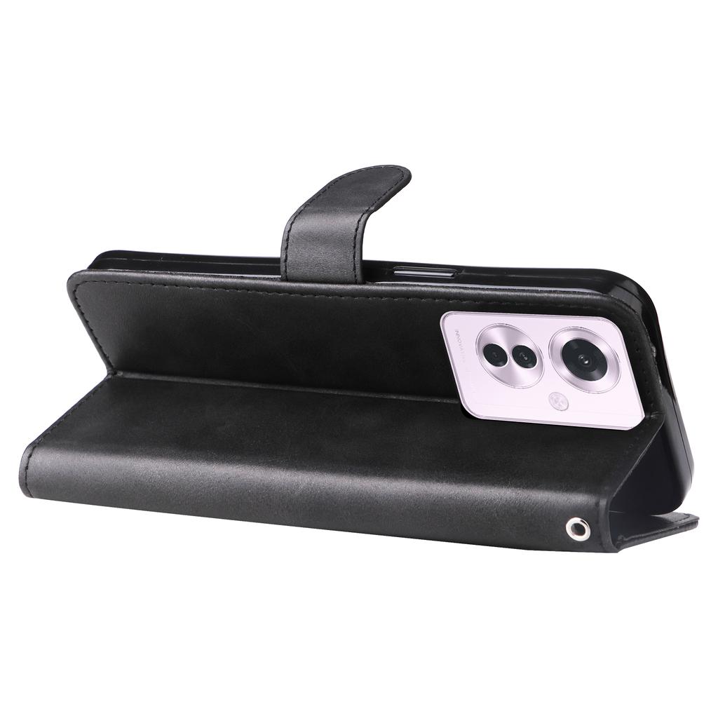 For Oppo Reno11 F 5G/F25 Pro 5G Case Zipper Pocket Calf Texture Leather Wallet Phone Cover