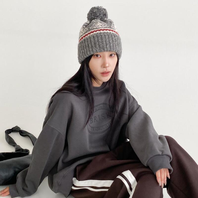 Women s Winter Fashion Nordic Knit Beanie C7492_Navy