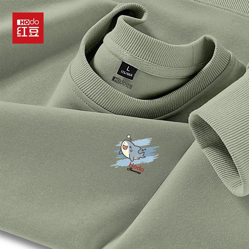 

Hodo Men s Casual Shark Logo Drop Shoulder Sweatshirt M