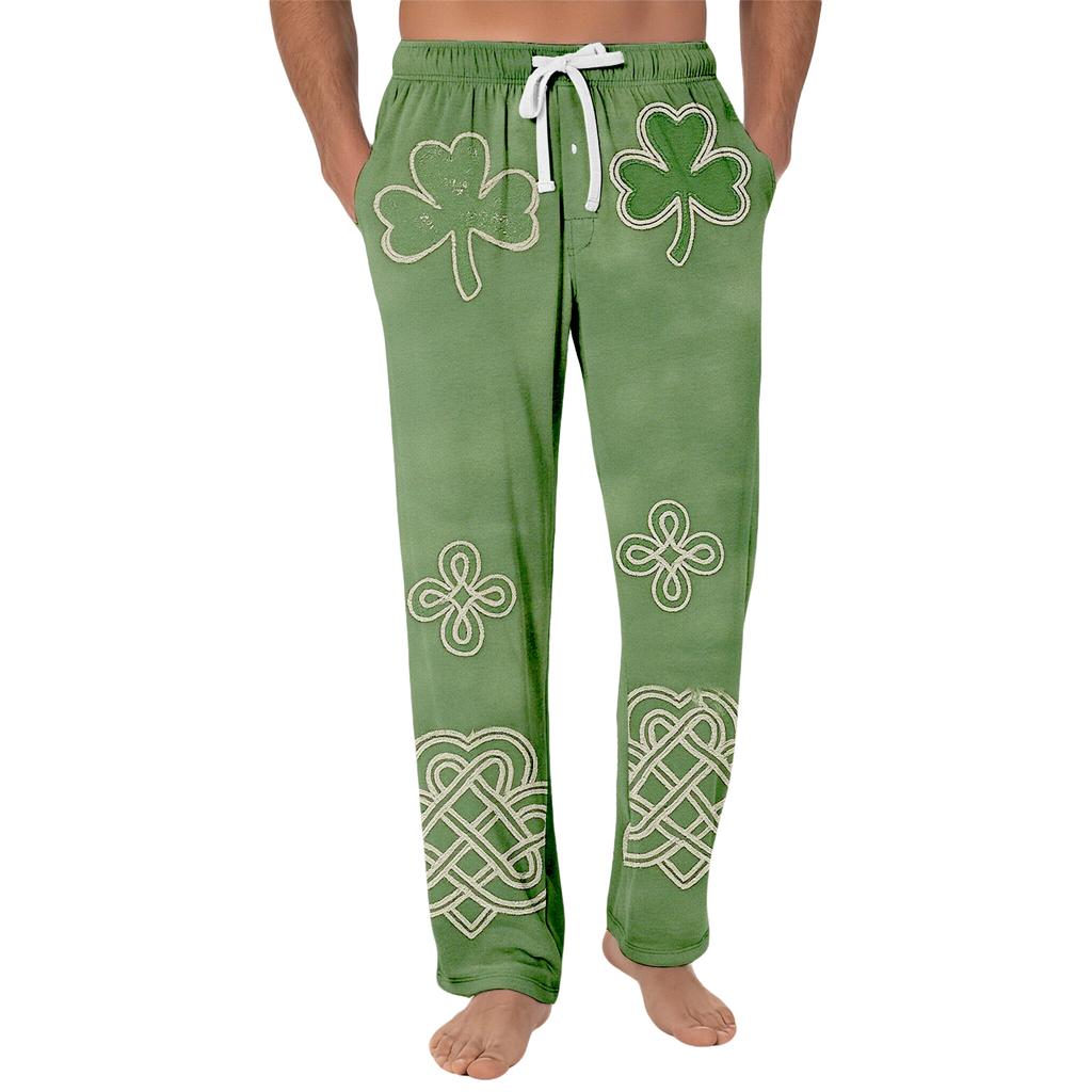 Gestreifte Pyjamahose Nachtwäsche Lässig Kordelzug Elastischer Bund Hose Bequem Gerade Yoga Lockere Hose