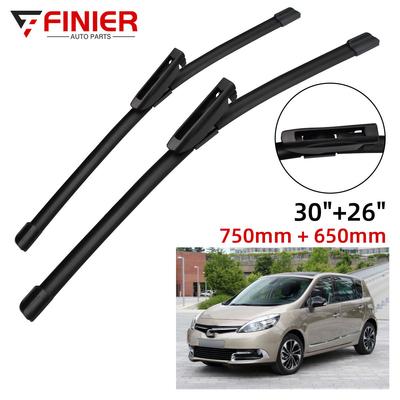 2 adet silecek lastikleri Renault Scenic 3 2009-2016 30 "26" Fit ön cam ön cam pencere fırçaları kesici aksesuarları 2012 2013 2014 2015 2016
