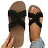 Slippers Women's Summer New Fashion Versatile Cross Strap One-word Drag Home Anti-skid Moisture