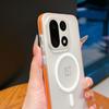 Luggage Stripe Magnetic For MagSafe Phone Case For Oneplus 15 Wireless Charging Transparent Corrugated Hard PC Slim Cover Funda