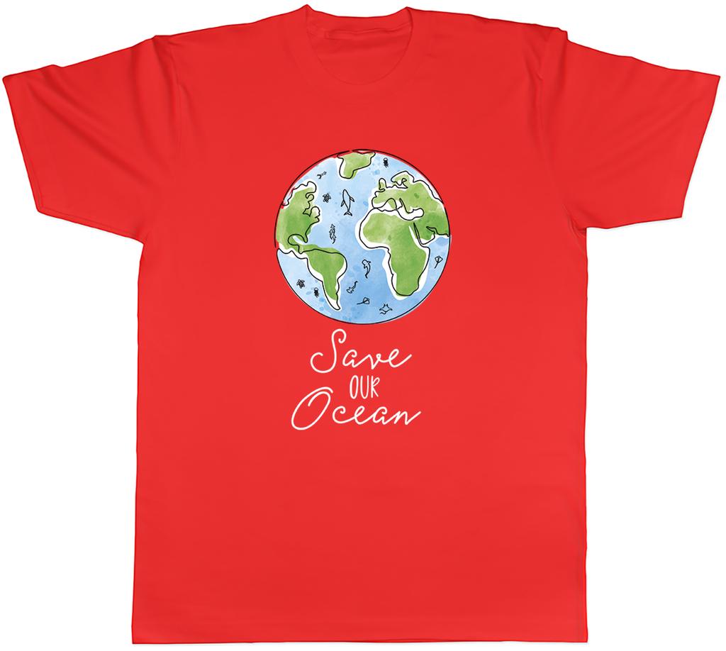 Save Our Ocean Globe World Sea Life Protection Unisexs TShirt Tee Gift Top