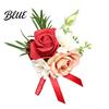 Long-lasting Color Corsage Men Suit Artificial Flower Wristlet Band Reusable