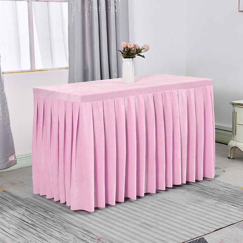 Konferenztischdecke für Hotels, rechteckige Tischdecke für Büros, Anmeldebereich, Flanelltischdecke, Tischüberzug, Tischrock