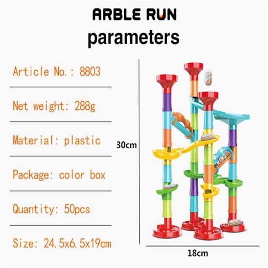 113/93/50/45 Stück Set DIY Marmor Bau Rennstrecke Bausteine ​​Kinder Labyrinth Ball Rollen Spielzeug Weihnachten geschenk