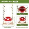 Resin Hanging Planter Pot Cartoon Swing Mushroom Flower Container Succulent Plant Holder for Outdoor Garden Indoor Home Decor