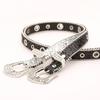 Punkový lesklý pásek s kamínky Pásky Značka Y2k Bling Flitrový designový pásek Pu Módní opasek do pasu Džíny Kalhoty Dekorační pásek pro ženy Muže