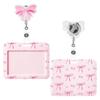 ABS Name Tag Holder Bow Print Card Holder New ID Badge Holder  School Office Supplies