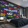 Among Us Custom Name Wall Tapestry Aesthetic Wall Hanging Printed Fabric Blanket Decorative Tapestries for Bedroom Living Room Home Decor