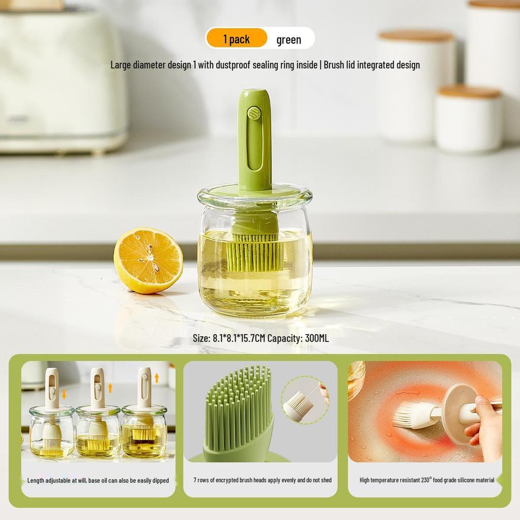 Shi He Hitzebeständige Ölpinselflasche für Küche & Outdoor-Grillen