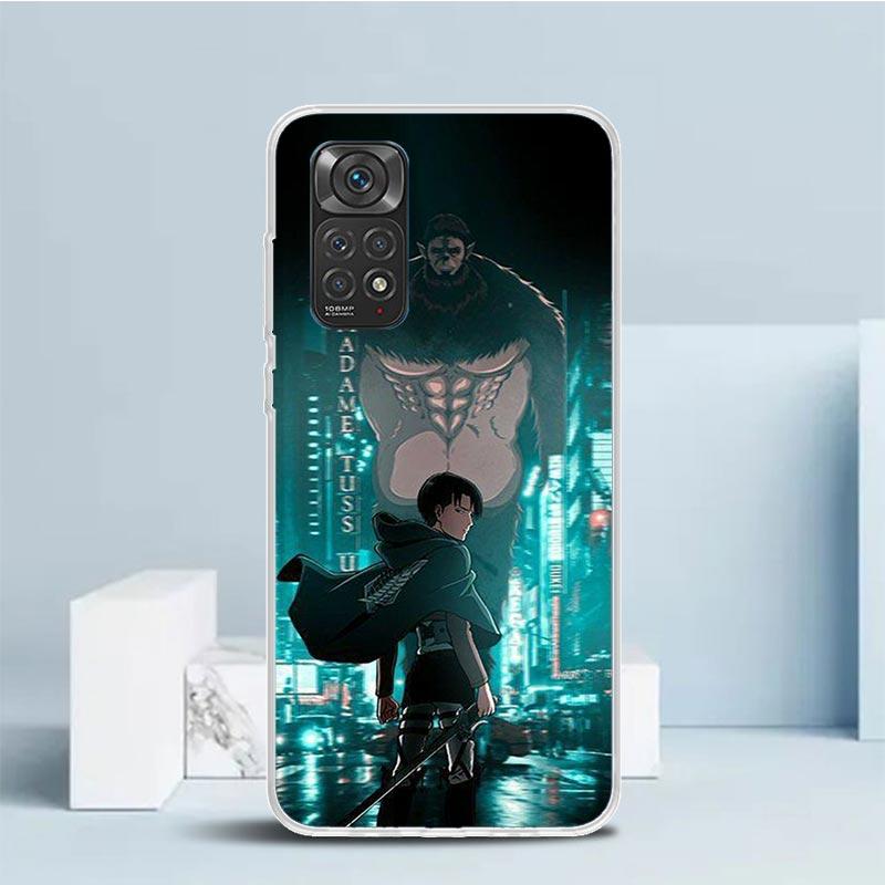 Attack Titan Levi Handyhülle für Xiaomi Redmi Note 15 14 14S 13 12S 12 Pro Plus 11S 11 11T 11E 10S 10 + Weiche TPU-Rückseite Redm