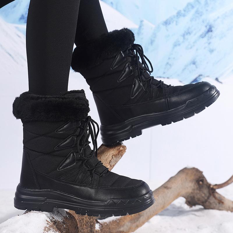 Winter warm snow boots piled thickened travel cotton boots outdoor hiking boots snow boots