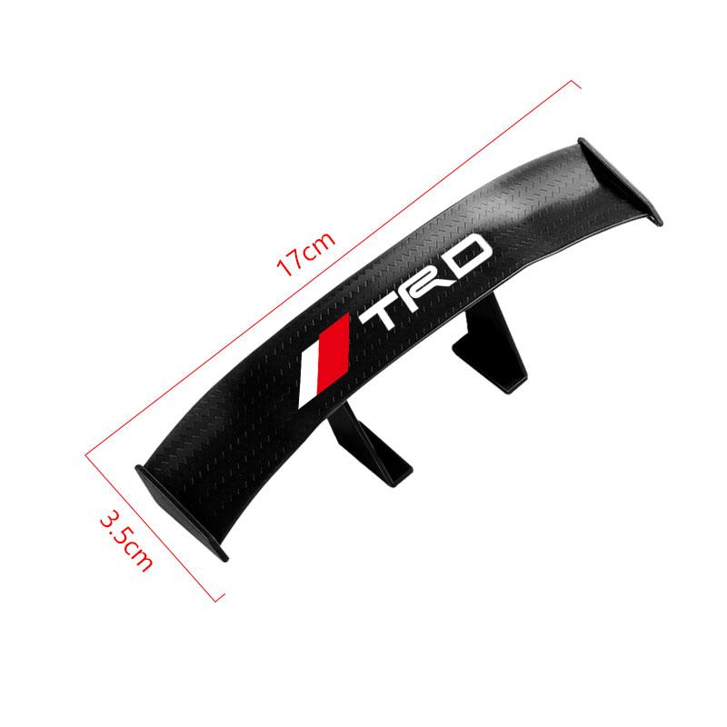 1Pcs Carbon Fiber Car Mini Rear Spoiler Mini Small Wing Model Decoration for Toyota TRD GR RAV4 Avensis Yaris Levin Reiz Crown Vios