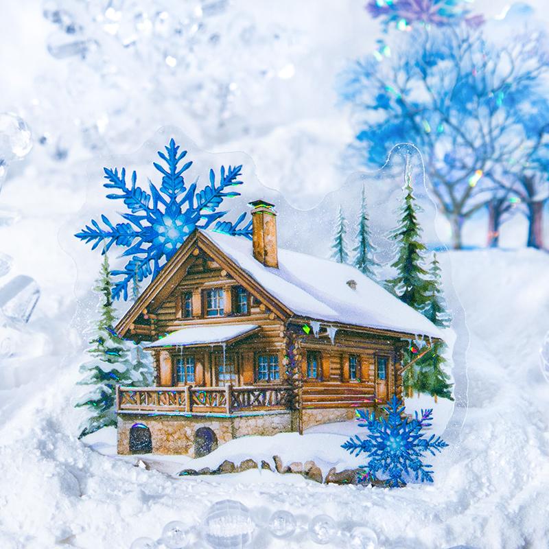 10 ks Ledový a sněhový svět Balíček samolepek Dekorativní album do deníku Scrapbookingový materiál ručně vyráběné zásoby nevyžádaných časopisů