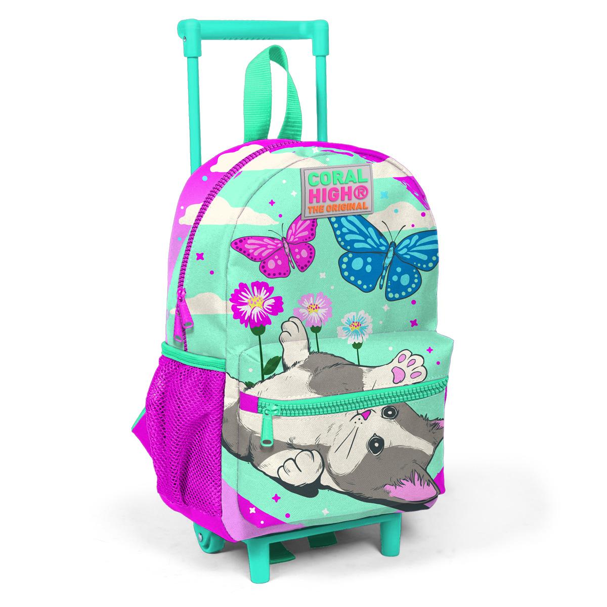 

Рюкзак Minik Yuva Squeegee Water Green Pink Cat с двумя отделениями 24008