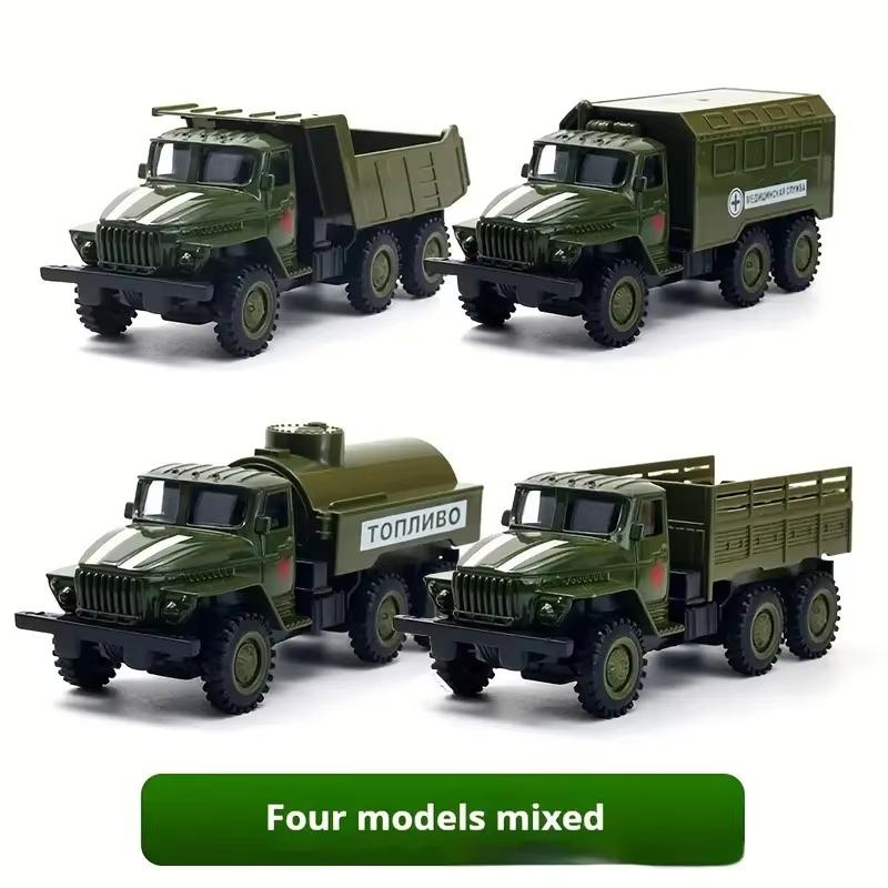 Simulazione Militare Carro Armato Armato Elicottero Veicolo Corazzato Camion Ambulanza Macchina a Retrazione Modello Giocattolo per Bambini Lega Metallo+plastica
