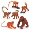 Lifelike Monkey Figurine Plastic Sculpture For Wildlife Education And Decoration
