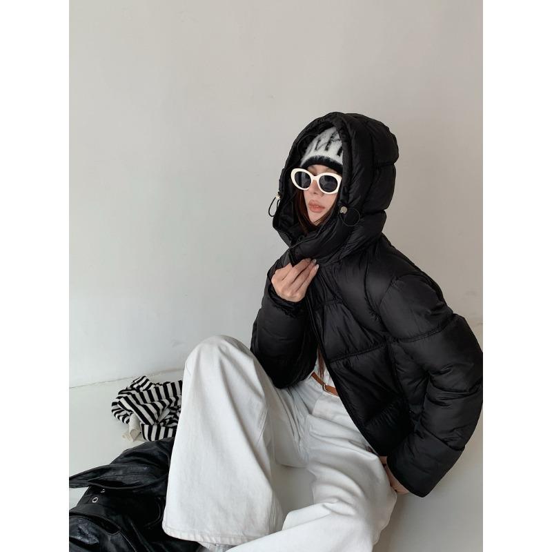 Women S Short Hooded Padded Cotton Coat Loose Warm Winter Jacket