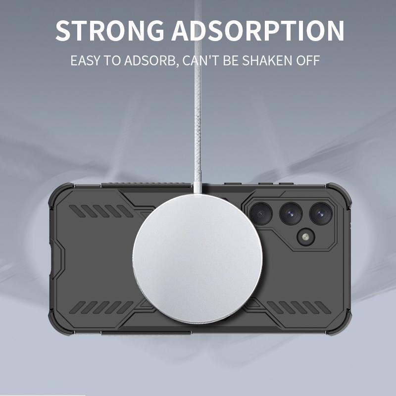 KEYSION Hollow Heat Dissipation Case for Samsung A55 5G Silicone+PC Magnetic Cooling Shockproof Phone Cover for Galaxy A55 5G