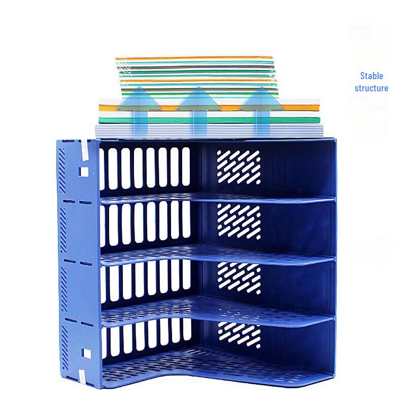 Deli 78998 Desktop 4-Section File Holder