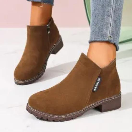 

New Women s Thick Bottom Ankle Boots Fashion and Comfortable Women s Boots Side Zipper Short Boots Plus Size Fashion Boots 43
