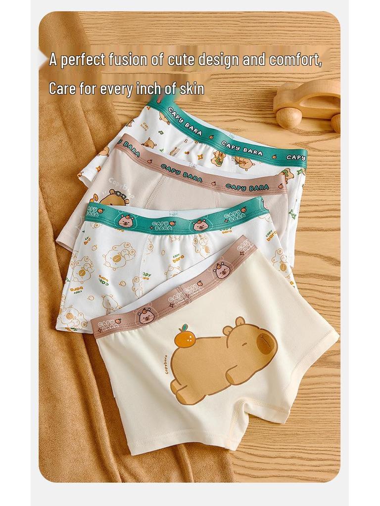 Children's Class A Pure Cotton Boxer Briefs, Antibacterial, 100% Cotton Crotch