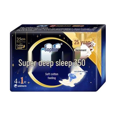 Sophie 350mm Super Sleep Soft Cotton Night Use Menstrual Pads, Pack of 5
