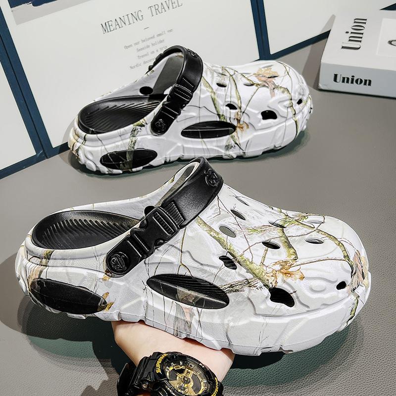 Summer New Men'S Man Trainers House Clog Flip Flops Outdoor Camouflage Sandal Sandals Man Garden Shoes Flat Clog Slipper